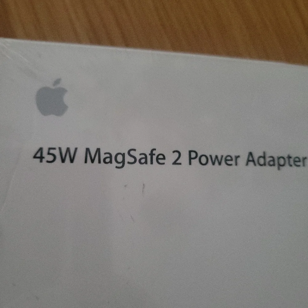 Apple 45W Magsafe 2 power adapter for MacBook Air.